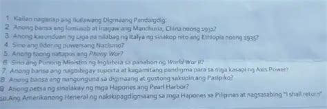 kailan naganap ang ikalawang digmaang pandaigdig. anong bansa ang ...