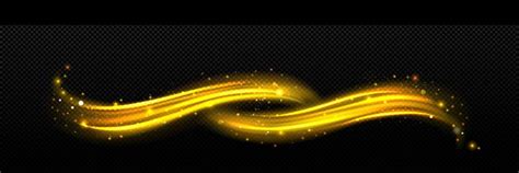 Magic yellow light swirl sparkling png background Vector Image