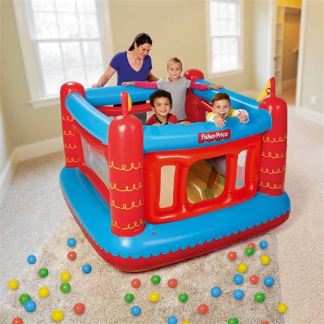 Fisher-Price Bouncetastic Bounce House with 50 Play Balls - Walmart.com - Walmart.com