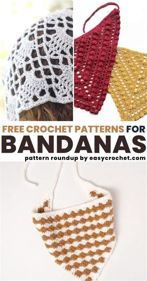 15 Free Crochet Bandana Patterns for all Skill Levels - Easy Crochet Patterns