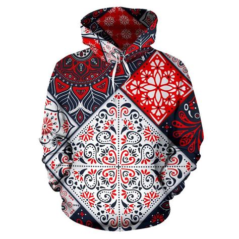 Bandana Fever Red Bandana Crosshatch Print Pullover Hoodie | Print pullover, Hoodies, Red bandana