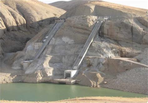 | The spillway of Sarogh Dam during its construction. | Download Scientific Diagram