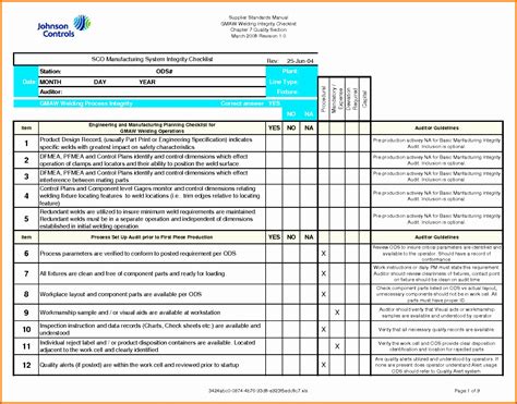 10 Quality Control Plan Template Excel - Excel Templates