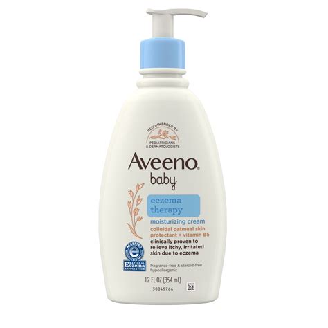 Aveeno Baby Eczema Therapy Moisturizing Cream with Oatmeal, 12 fl. oz ...