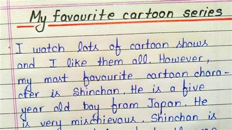 Essay on My favourite cartoon series in english || The cartoon series I ...