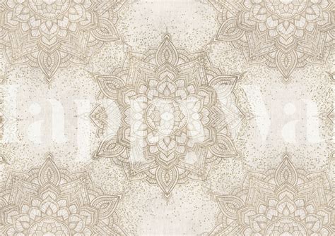 Boho Golden Mandala Mural Wallpaper | Happywall