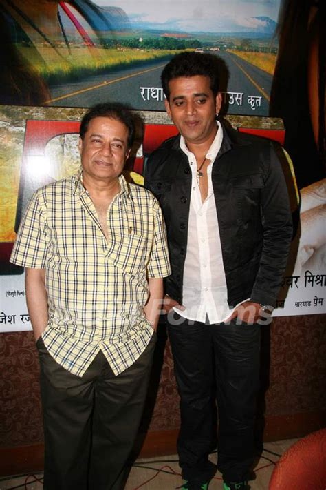 Bhojpuri actor Ravi Kishan with a guest at the launch of Bhojpuri Film ...