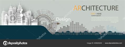 Brochure Template Banner Design Building Modern Architecture Construction Brochure Poster Stock ...