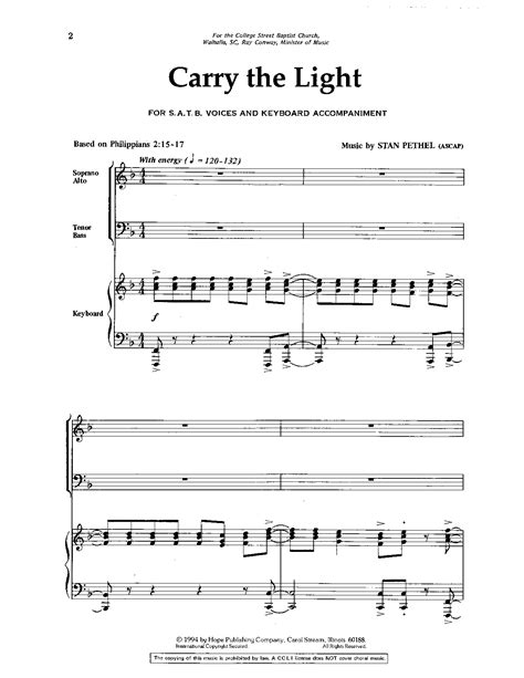 Carry the Light (SATB ) by PETHEL| J.W. Pepper Sheet Music