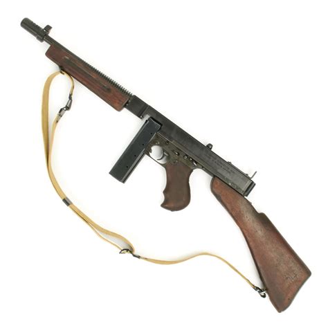 Original U.S. WWII Thompson M1928A1 Display Submachine Gun – International Military Antiques