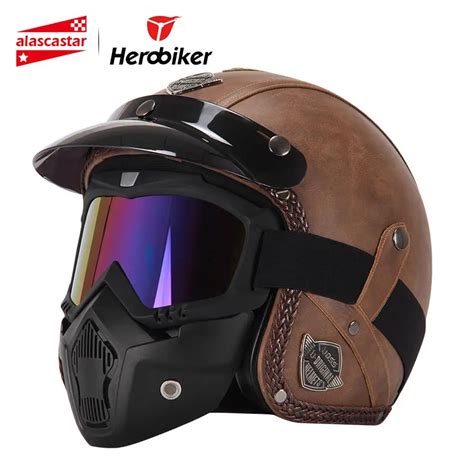 Aliexpress.com : Buy New Retro Vintage German Style Motorcycle Helmet 3 ...