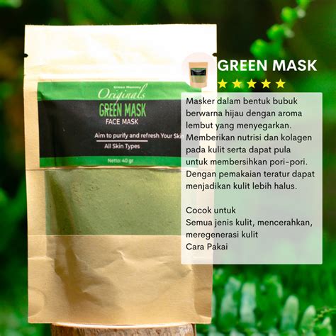 Jual Green Mask Masker Wajah Bubuk Alami Pencerah Wajah (Nutrisi ...