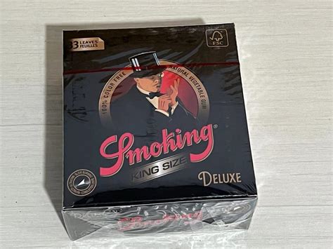 Smoking Black Deluxe Cigarette Rolling Papers King Size Slim Smoking Rolling Paper - Jiuka Co ...