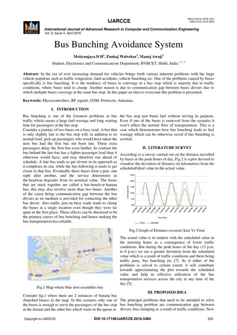 (PDF) Bus Bunching Avoidance System