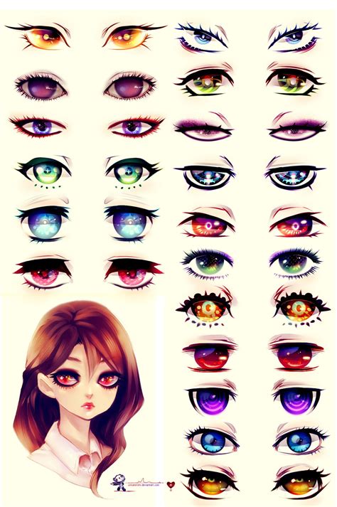 AnatoRef — Manga Eyes Top Image Row 2: Left, Right Row 3:... | Anime eye drawing, Anime drawings ...