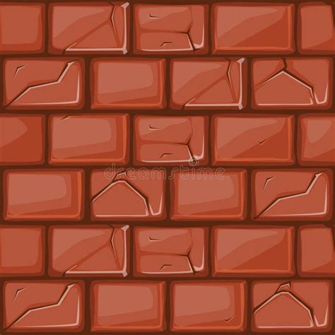 Cartoon Red Stone Wall Texture Stock Vector - Illustration of decor, level: 91379466