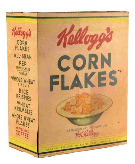 Kellogg's Corn Flakes Large Advertising Box - Jan 31, 2016 | Dan Morphy Auctions in NV