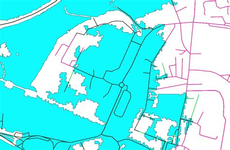 topology - Identifying road segments completely cut off by polygon using QGIS? - Geographic ...