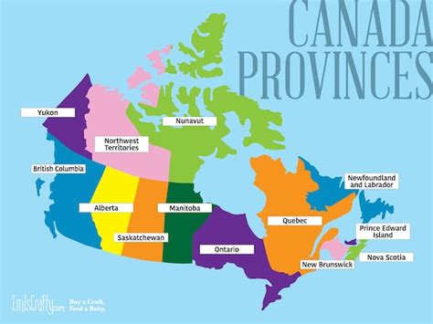 Pattern for Canada Map // Canada Provinces and Territories // - Etsy