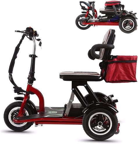 Qfzfei Dreirad ElektroRoller 3 Rad E-Scooter Elektromobil 20 km/h 300W 3 Gänge, Reversibel ...