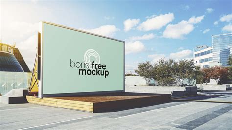 Free Outdoor Backdrop Mockup (PSD)