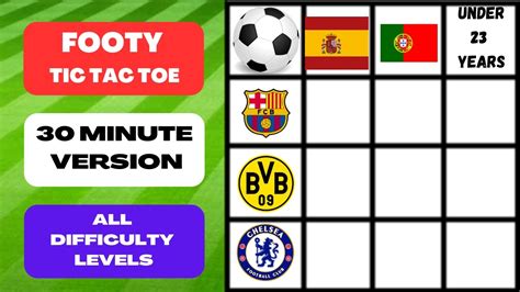 FOOTBALL TIC-TAC-TOE | 10+ BOARDS TO PLAY - YouTube