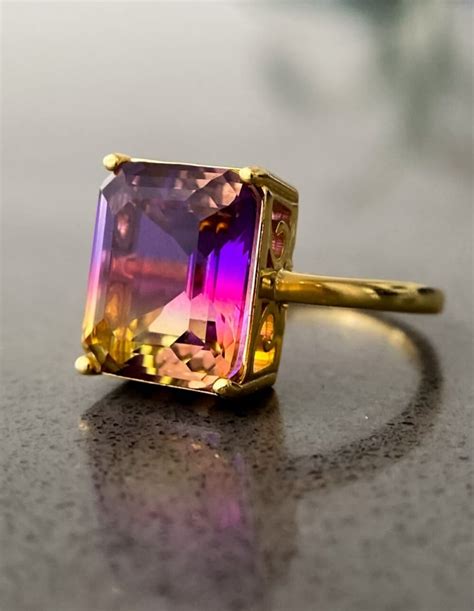 Ametrine Ring By ASANA 14k Gold Ametrine Ring - 20% Sale