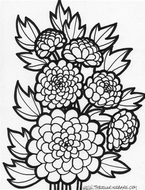 Fall Flowers Coloring Pages at GetDrawings | Free download