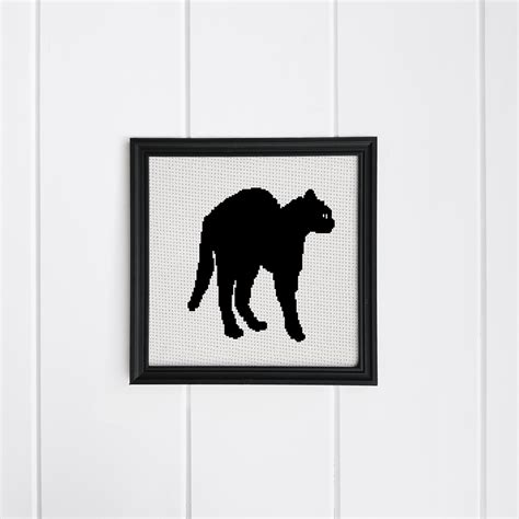 Cat Cross Stitch Pattern Black Cat Cross Stitch Pattern Pdf - Etsy