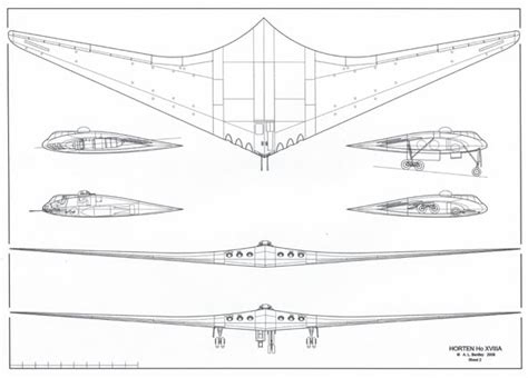 A. L. BENTLEY DRAWINGS | Horten HoXVIII-A