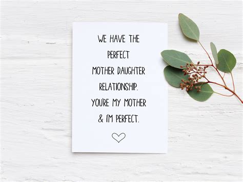 Funny Mother's Day Card From Daughter Mother Daughter | Etsy