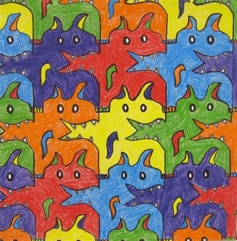 Art with Ms. Gram: Tessellation Monsters! (4th) | Art lessons ...