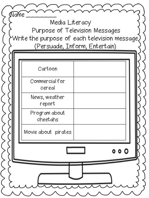 Telling Time, Writing Letters, and Coming Up? Media Literacy | Media literacy lessons, Media ...