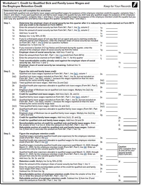 Check Form 941 Worksheet 1 Pdf