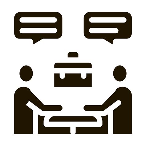 business discussion at the meeting icon Vector Glyph Illustration ...