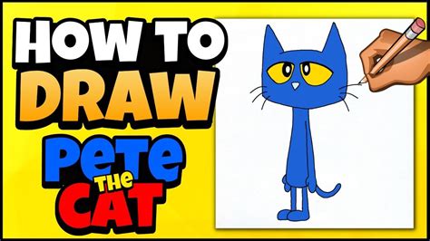 How to Draw Pete the Cat | Back to School | Art for Kids - YouTube