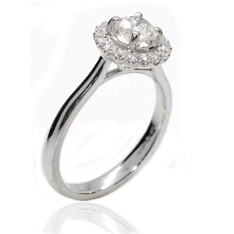 Platinum 0.71ct Brilliant Cut Diamond Halo Ring - Ian Gallacher