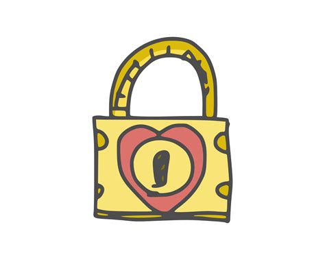 door lock antique golden simple drawing vector new 4245098 Vector Art ...