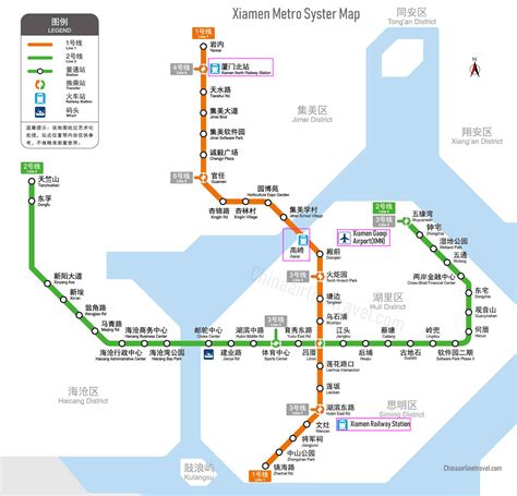 Xiamen Metro Map, Subway Lines, Rail Transit Map, 2024