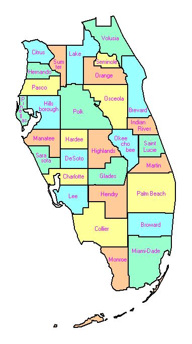 World Maps Library - Complete Resources: Maps Florida Counties