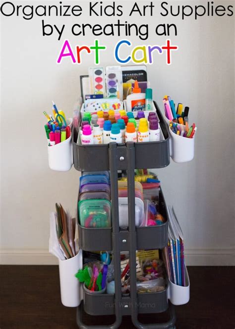 Kids Art Cart With Ikea Raskog - Fun with Mama