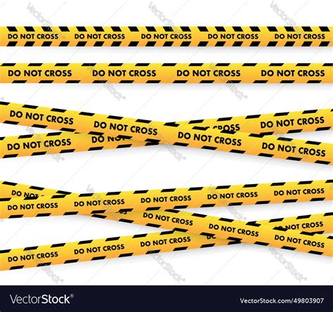 Caution tape showing multiple Royalty Free Vector Image