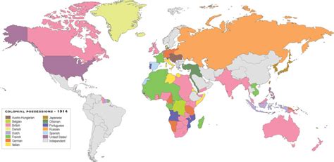 Map Of The World In 1914 - Direct Map