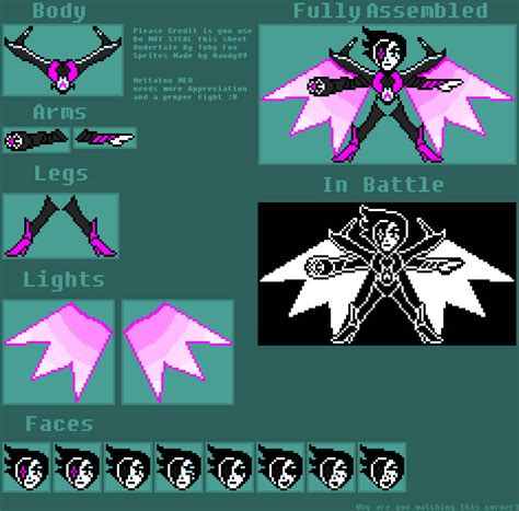 UnderTale - Mettaton NEO Sprite Sheet by Handy99 on DeviantArt