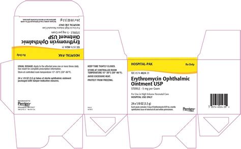 Erythromycin Ophthalmic Ointment - FDA prescribing information, side ...