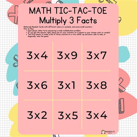 Math Games: Multiplication Tic-tac-toe - Etsy