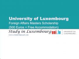 1 Scholarships for Moroccan Students in Luxembourg degree Masters