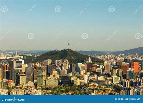 Seoul South Korea City Skyline Stock Photo - Image of district, asian ...