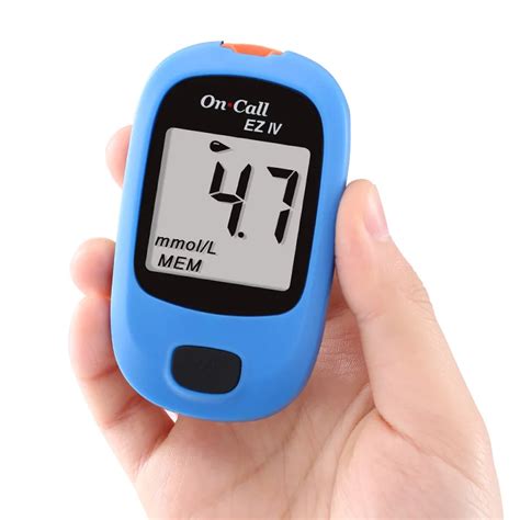 On Call EZ IV Glucose Meter For Diabetic Blood Sugar Collection Medical with 30/60/90 Test ...