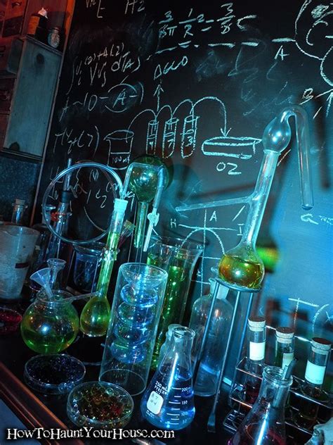 Mad Scientist Lab... I like the chalkboard backdrop. Could use the ...